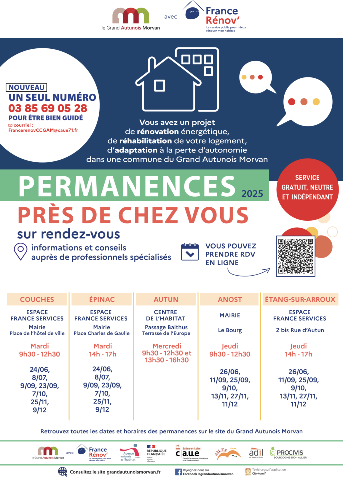 Tableau des permanences france rénov